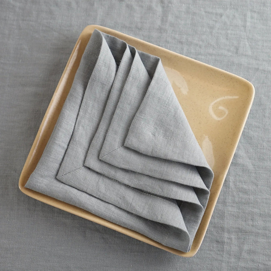Light Grey linen napkins set - Linen Couture