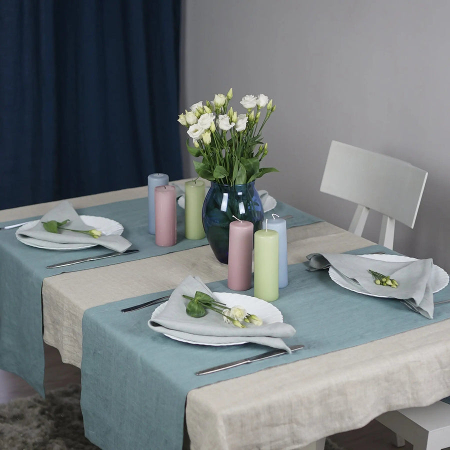 Light Grey linen napkins set - Linen Couture