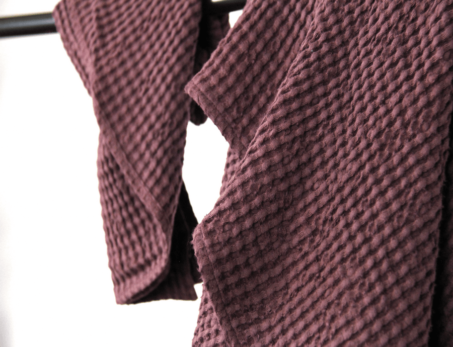 Light Grey linen waffle towel - Linen Couture