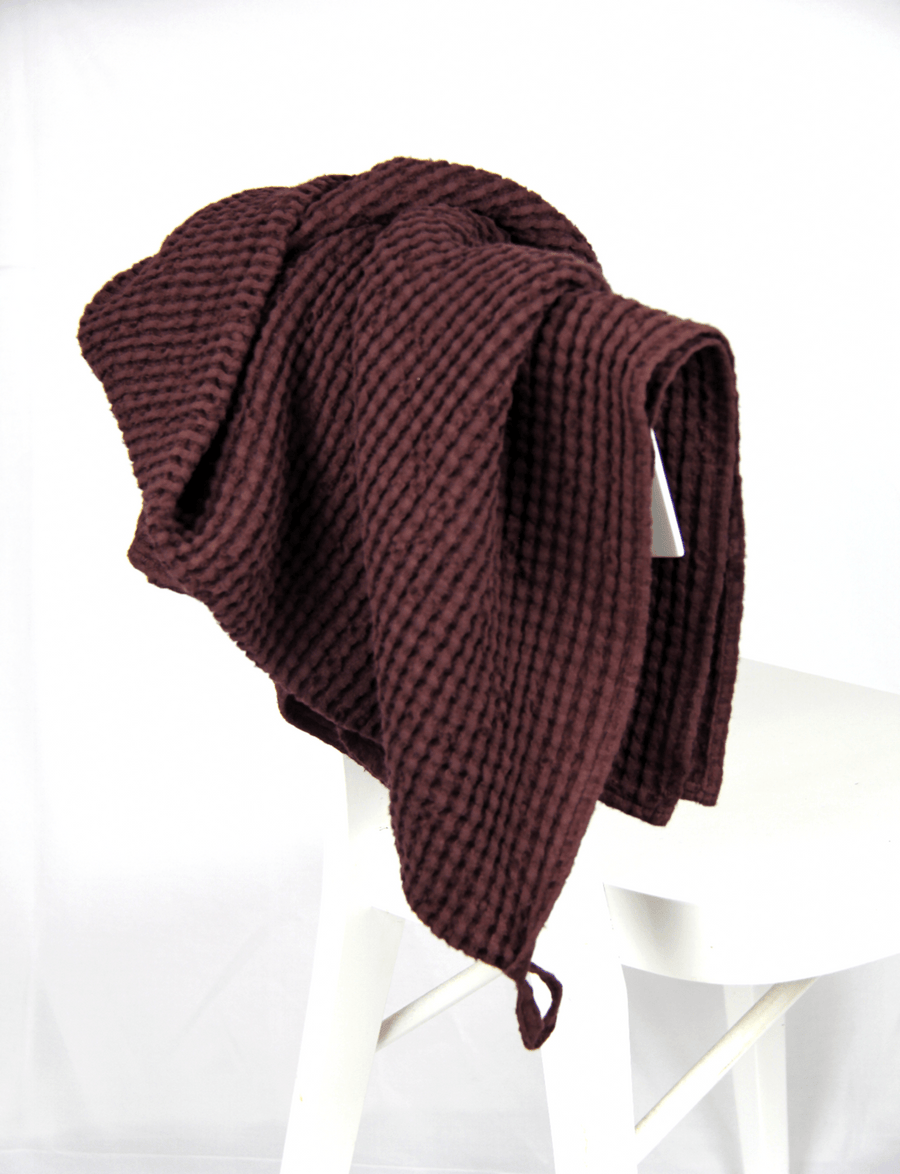 Light Grey linen waffle towel - Linen Couture