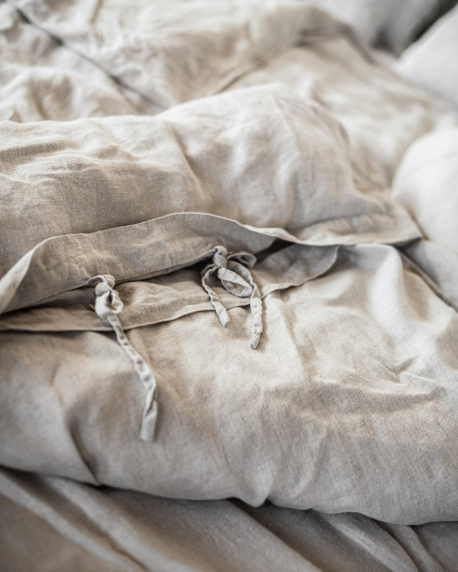 Linen duvet cover with ties - Linen Couture