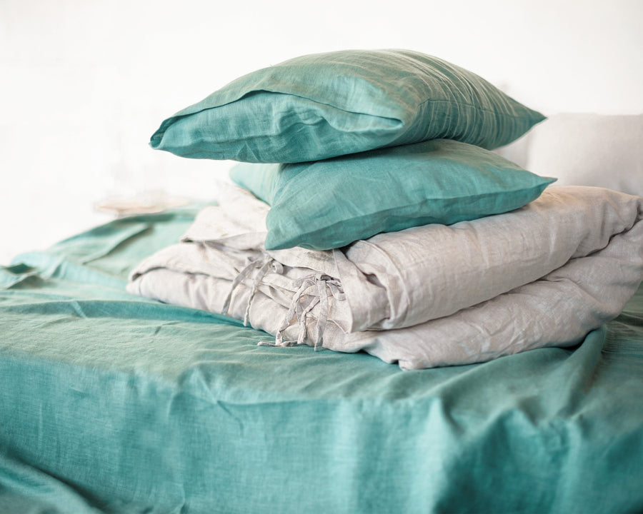 Linen duvet cover with ties - Linen Couture