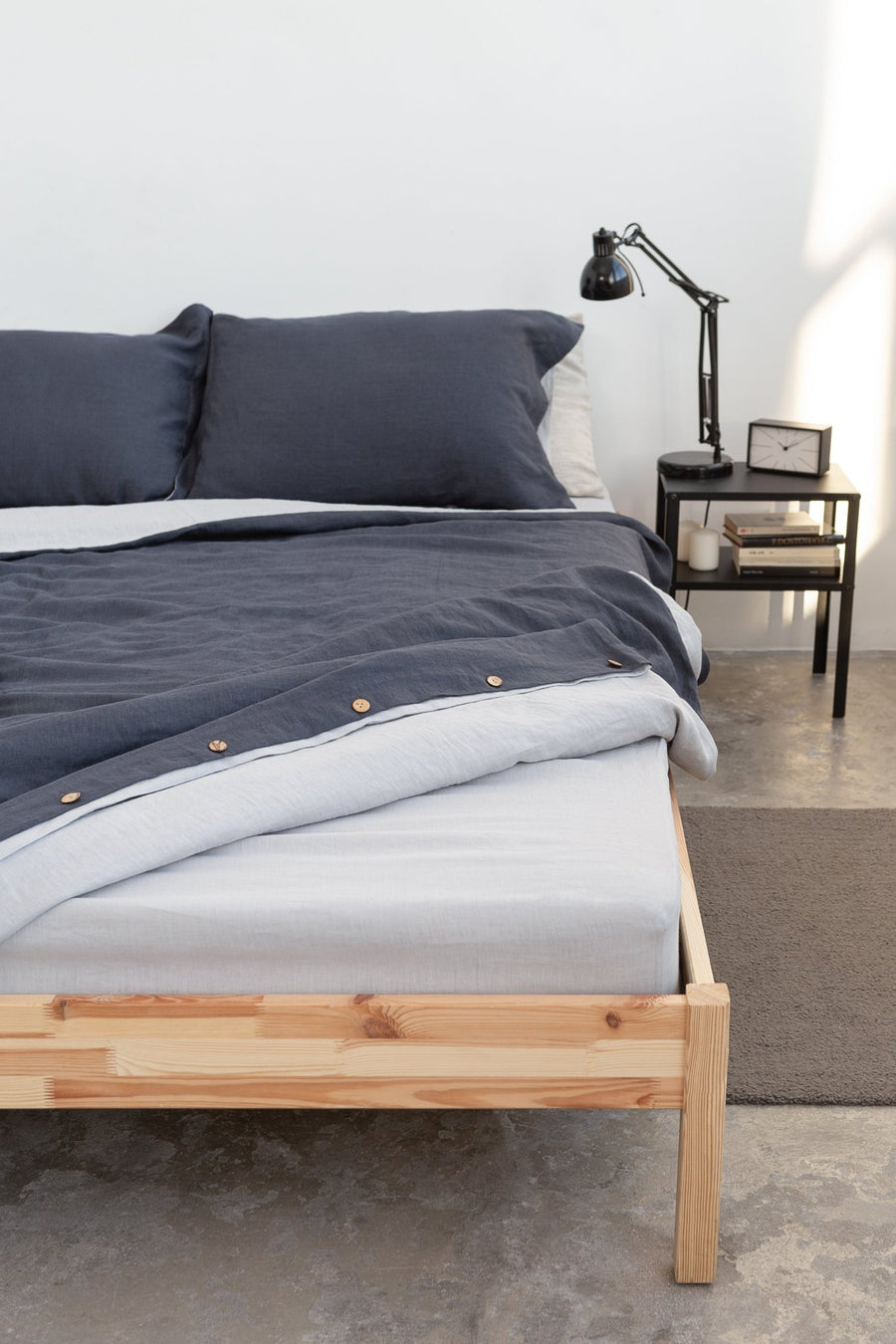 Linen Fitted Bed Sheet in Natural Light - Linen Couture