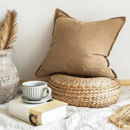 Linen Throw pillow cover, 18x18 inch / 46x46 cm Linen Accent Pillow - Magenta Charlie