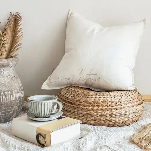 Linen Throw pillow cover, 18x18 inch / 46x46 cm Linen Accent Pillow - Magenta Charlie