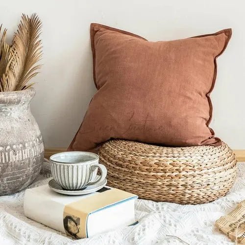 Linen Throw pillow cover, 18x18 inch / 46x46 cm Linen Accent Pillow - Magenta Charlie