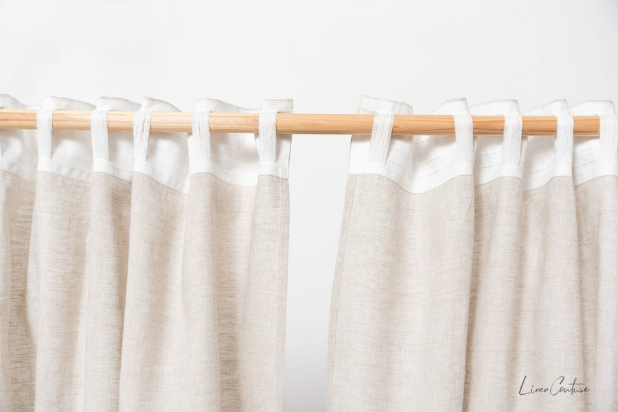 Natural Light linen curtain with multifunctional heading tape - Linen Couture