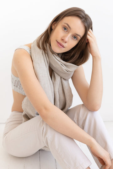 Natural Light linen scarf - Linen Couture
