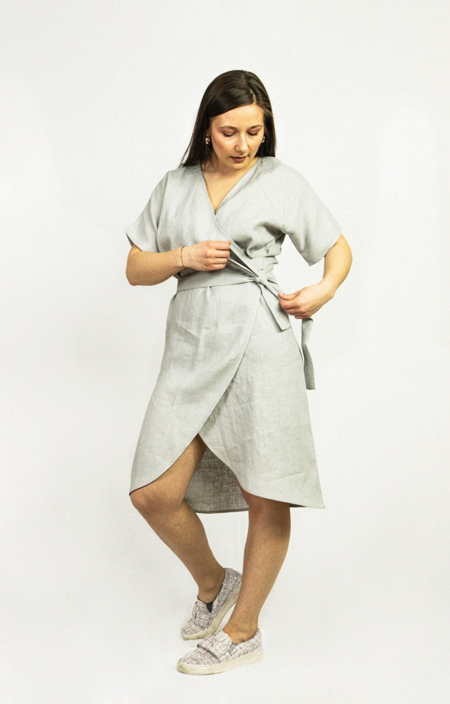 Natural Light linen wrap dress - Linen Couture