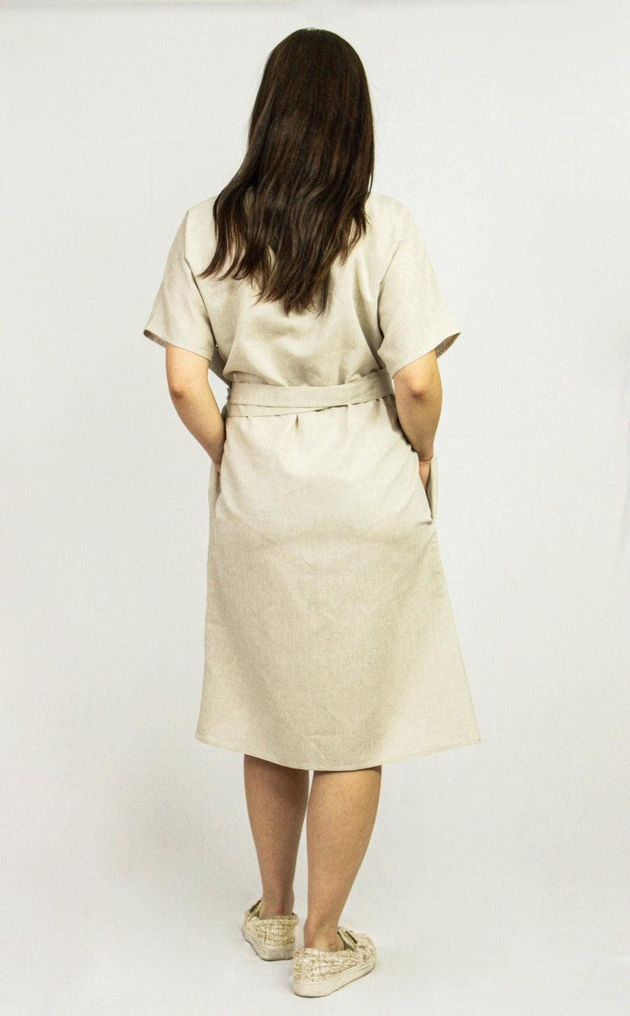 Natural Light linen wrap dress - Linen Couture