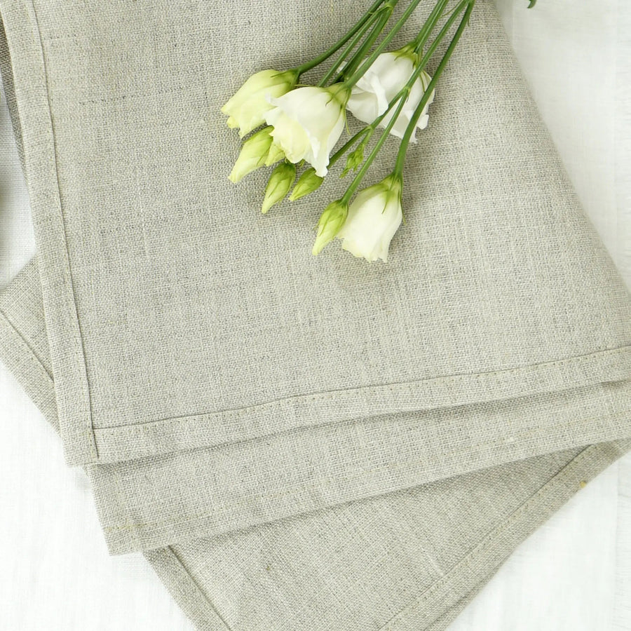 Natural linen napkins, short finish - Linen Couture