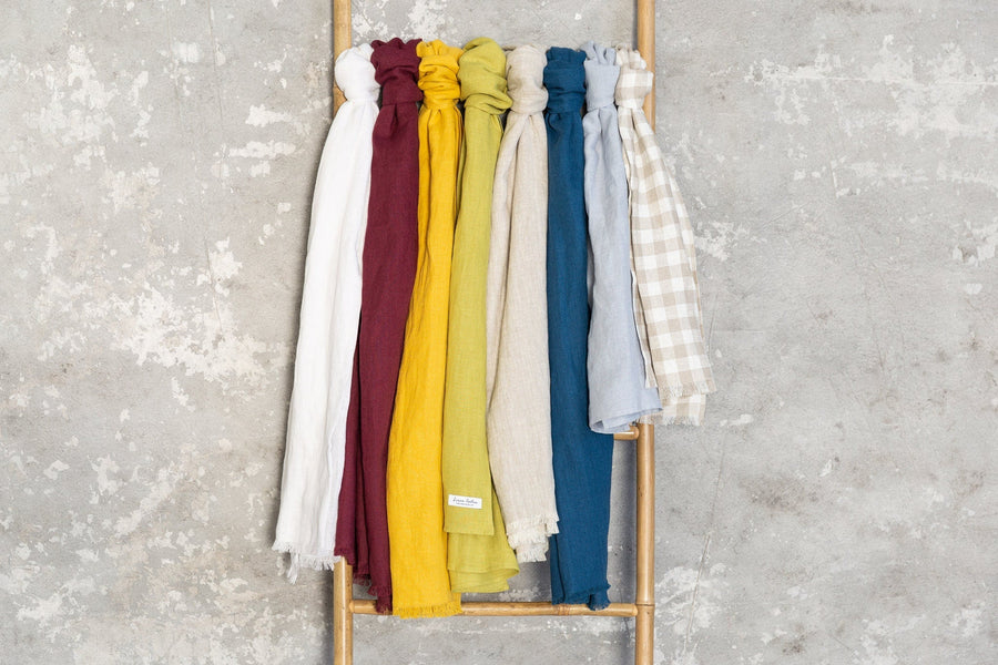 Natural linen scarves - Linen Couture