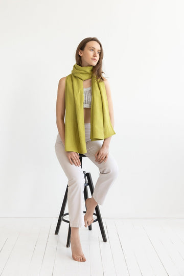 Pear linen scarf - Linen Couture