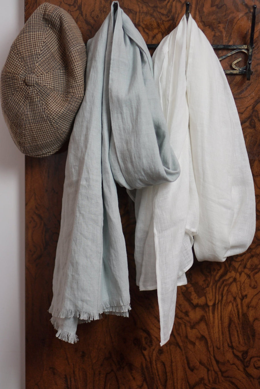 White linen scarf - Linen Couture