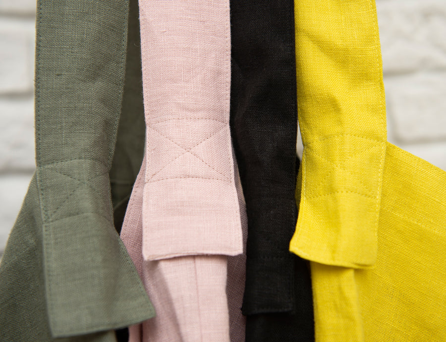 Pale Pink crossbody linen bag - Linen Couture Boutique