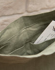 Safari Green crossbody linen bag - Linen Couture Boutique