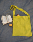 Lemon linen crossbody bag - Linen Couture Boutique