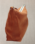 Light Chestnut linen toiletry bag - Linen Couture Boutique