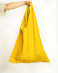 White linen triangle bag - Linen Couture Boutique