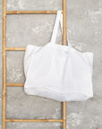 White linen beach bag - Linen Couture Boutique