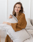 Linen Sham Pillowcase in Light Grey - Linen Couture Boutique
