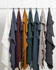 Navy Blue linen waffle towels set - Linen Couture Boutique