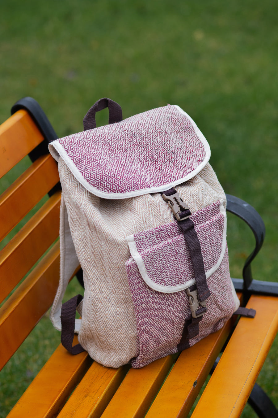 Himalayan bagpack from natural hemp - Linen Couture