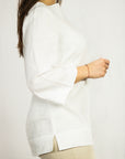 White Linen Oversize Top, Blouse, Women's Linen Clothing - Linen Couture Boutique