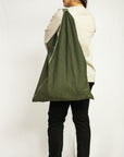 Dark Plum linen origami tote bag - Linen Couture Boutique