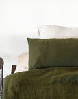Moss Green Linen Bedding Set - Linen Couture