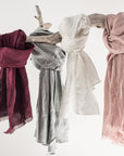 Deep Rose linen scarf - Linen Couture Boutique