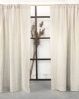 Natural Light linen curtain panel with rod pocket - Linen Couture Boutique