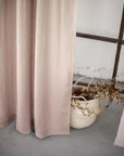 Ice Blue linen curtain with tabs - Linen Couture Boutique