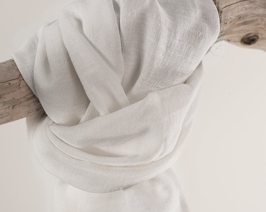 Snow White linen scarf - Linen Couture Boutique