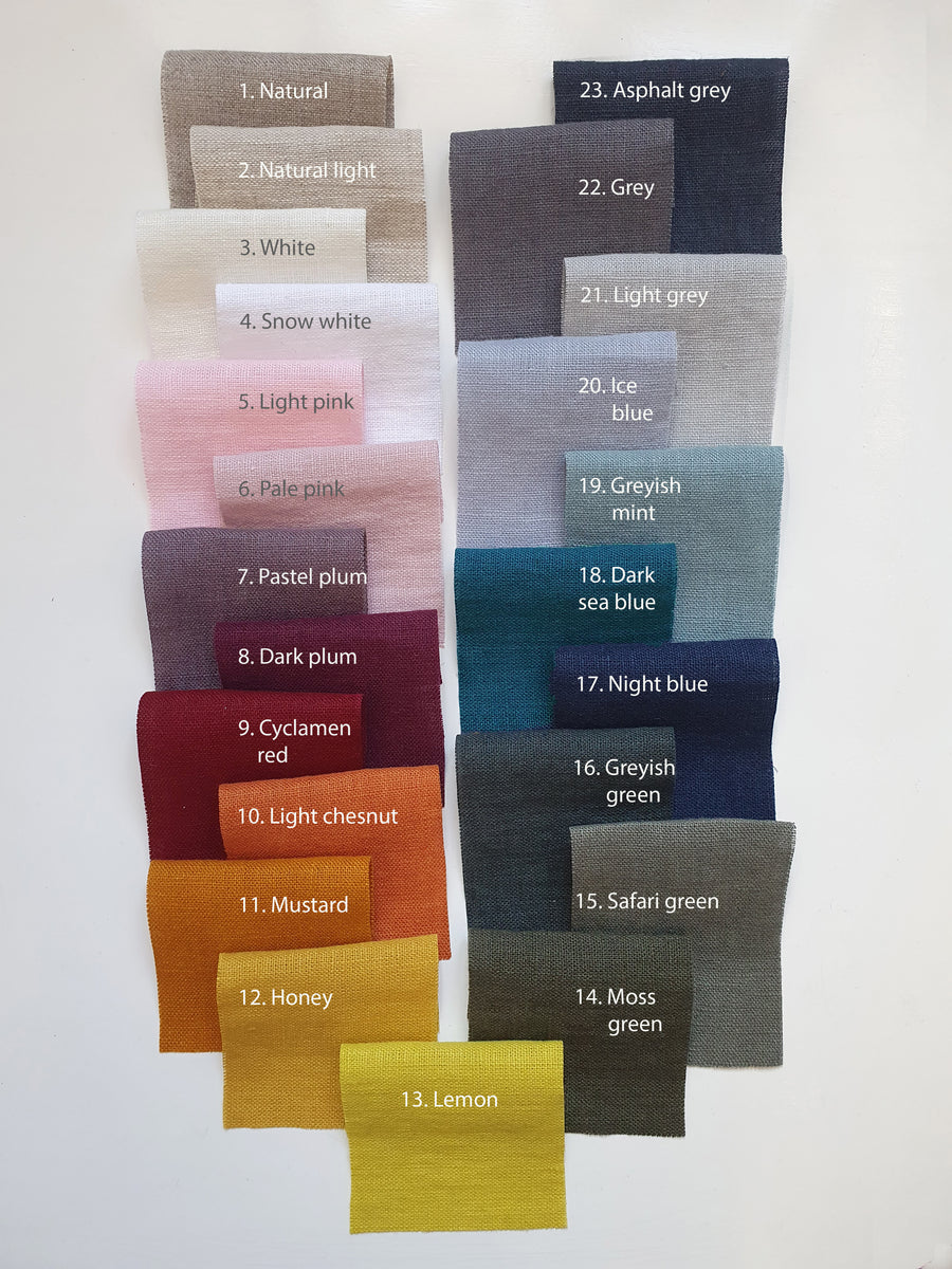Set of linen samples (10 colors in one set) - Linen Couture Boutique