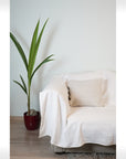 White linen couch cover - Linen Couture Boutique