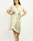 Wrap linen dress, Summer dress, Loose linen dress, Maternity linen dress - Linen Couture