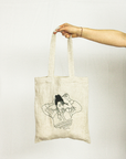 Natural Light linen tote bag with embroidery - Linen Couture Boutique