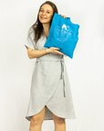 Natural Light linen tote bag with embroidery - Linen Couture Boutique