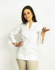 White Linen top, Linen blouse, Oversize top, Women's Linen Clothing - Linen Couture