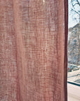 Grey linen curtain with tabs - Linen Couture Boutique