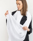 White linen lightweight scarf - Linen Couture Boutique