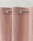 Melange Burgundy linen curtain with grommets - Linen Couture Boutique