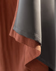 Reddish Brown linen curtain with blackout, rod pocket - Linen Couture Boutique