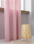 Woodrose linen curtain with pleating tape - Linen Couture Boutique