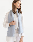 Ice Blue linen scarf - Linen Couture Boutique