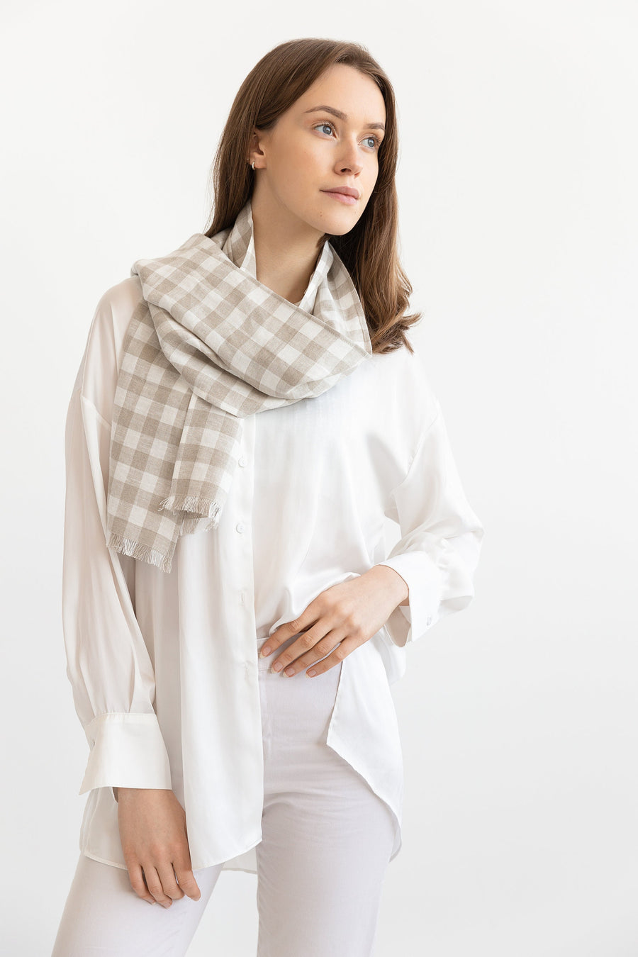 Natural linen scarves - Linen Couture Boutique