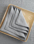Set of natural linen napkins with a nice hem - Linen Couture