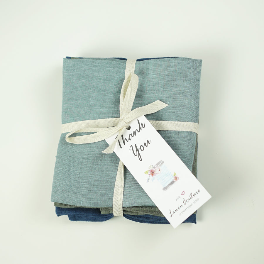 Set of handmade linen placemats - Linen Couture