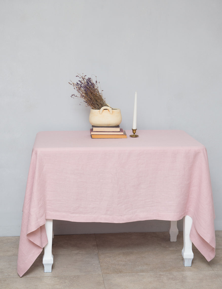 Pale Pink Linen Tablecloth - Linen Couture